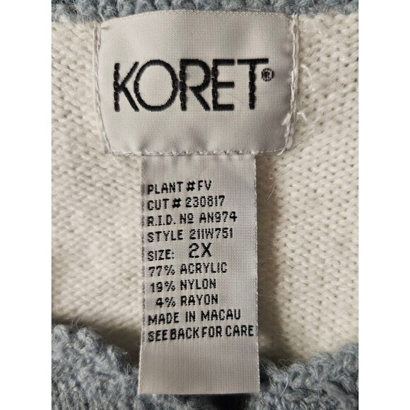 Koret Snowflake Winter Beaded Sweater 2x - Picture 9 of 9